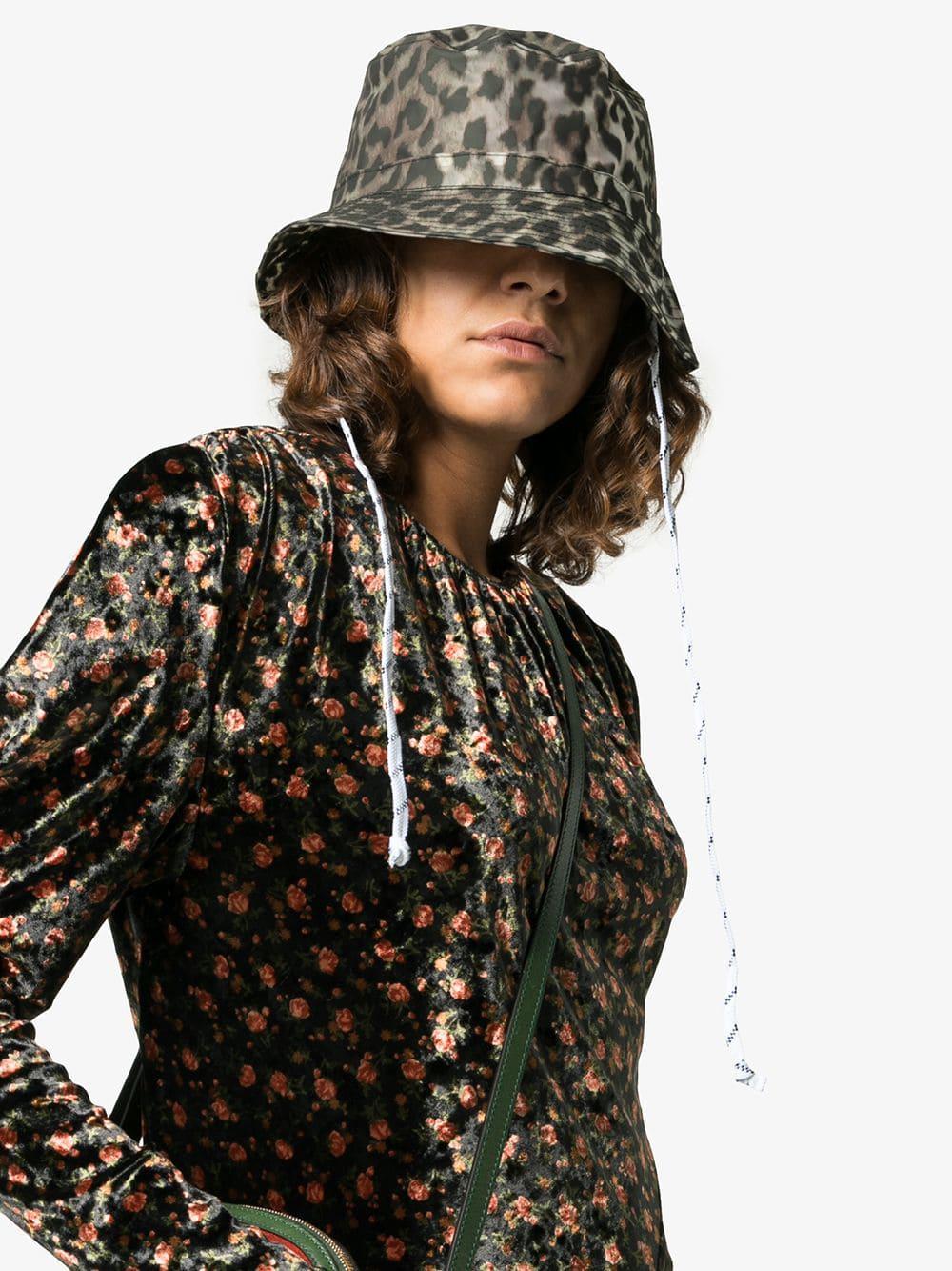 Ganni Leopard Print Bucket Hat | Lyst 