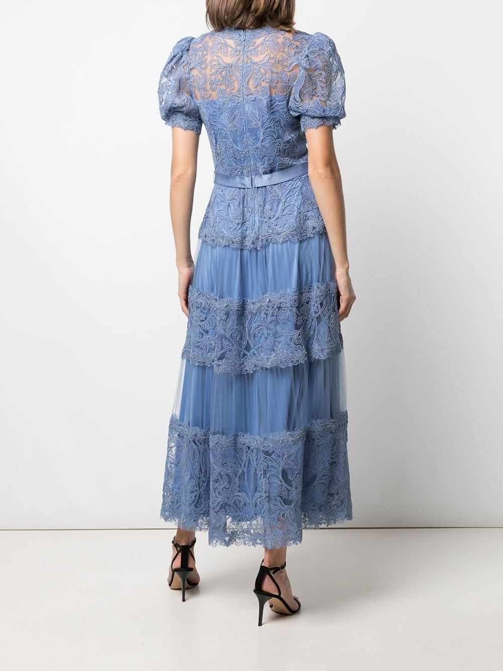 Tadashi blue top lace dress