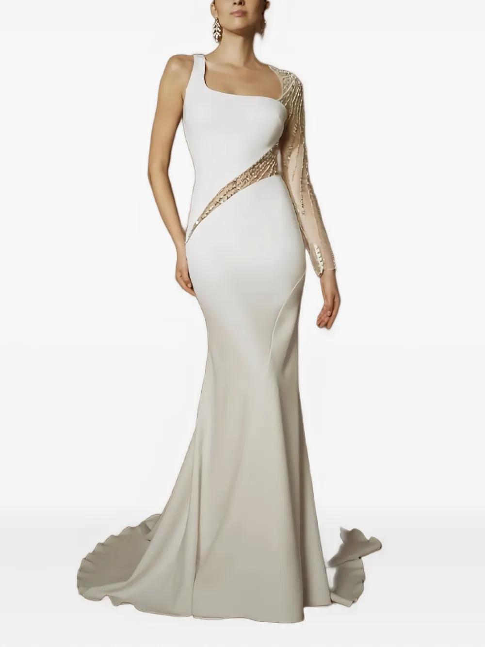 PRONOVIAS THE PARTY EDIT Eartha Bead-Embellished Bridal Dress in White | Lyst PRONOVIAS THE PARTY EDIT Eartha Bead-Embellished Bridal Dress in White | Lyst