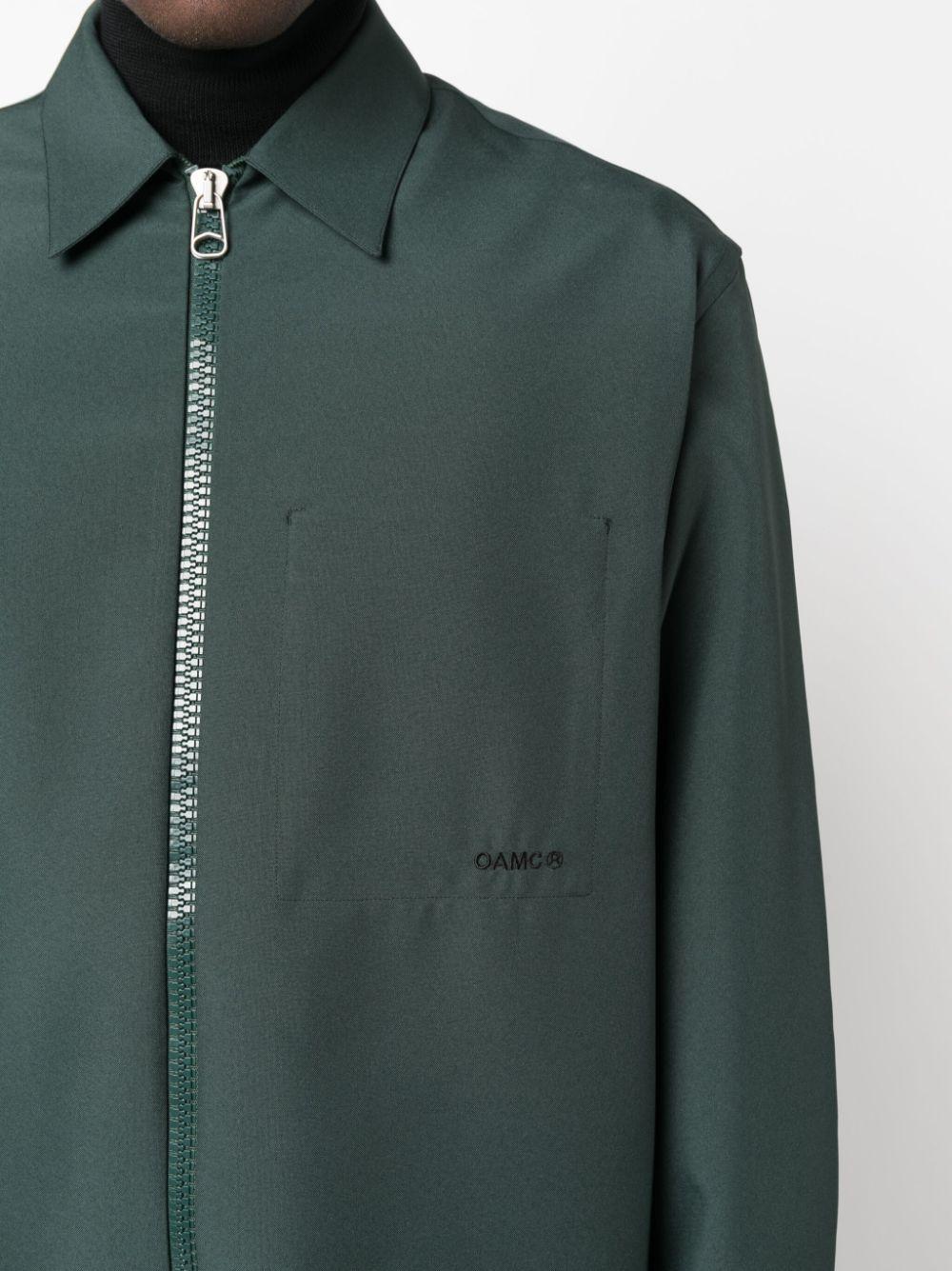 OAMC Ian Zip-up Shirt in Green for Men | Lyst