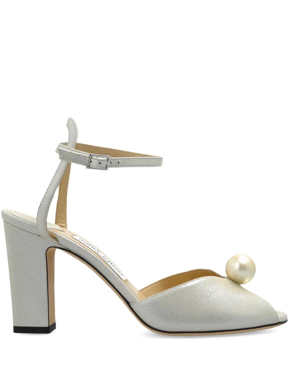 JIMMY CHOO ヒール サンダル ザ・ストラッピー |ブラック サテン・サンダル | JIMMY CHOO