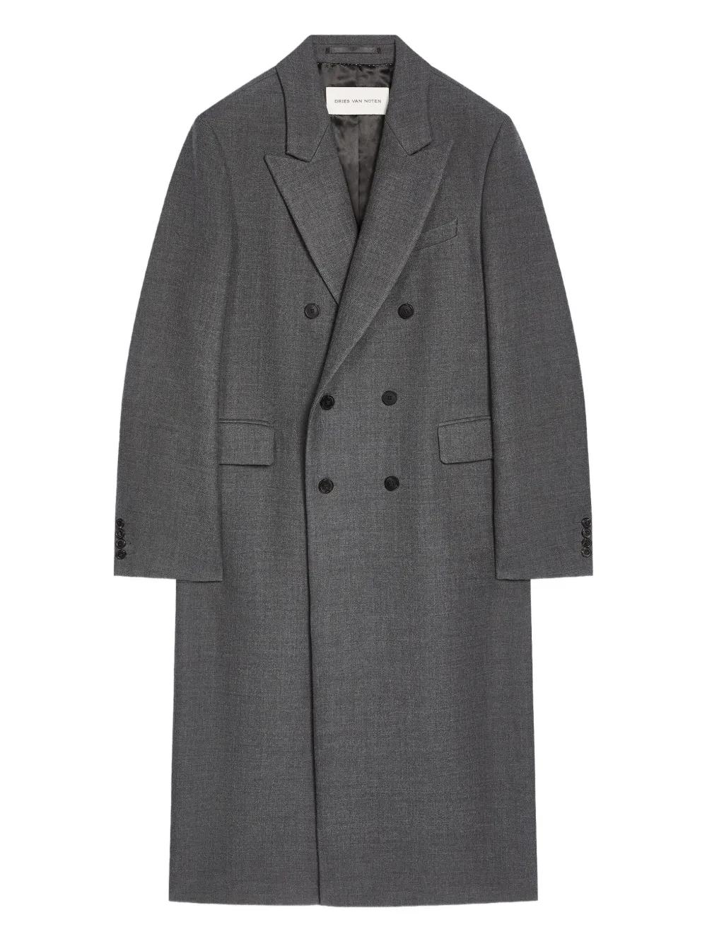 DRIES VAN NOTEN ネイビー ダブルブレストコート org.jpg