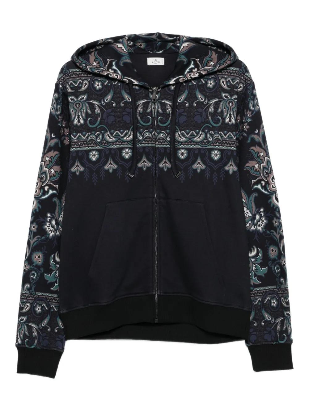 エトロ パーカー メンズETRO ペイズリー パーカー | ブルー | FARFETCH JP