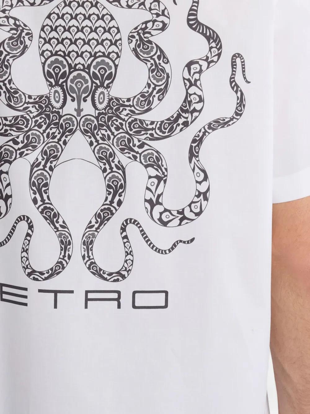 Etro Octopus-Print Cotton Shirt in White for Men | Lyst