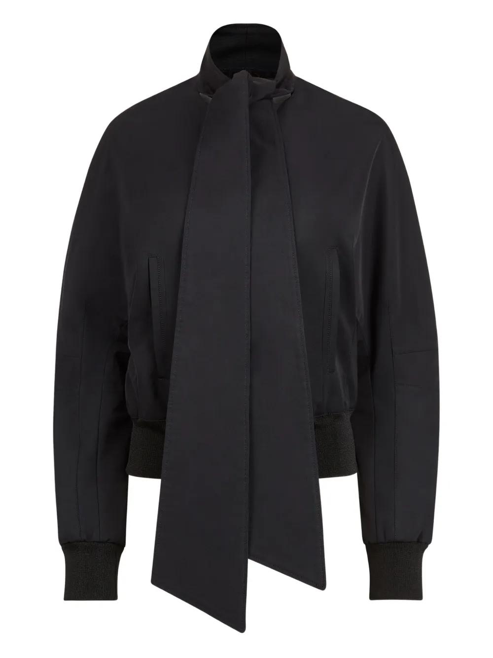 NINA RICCI クロップド ボンバージャケット ブルー Nina Ricci