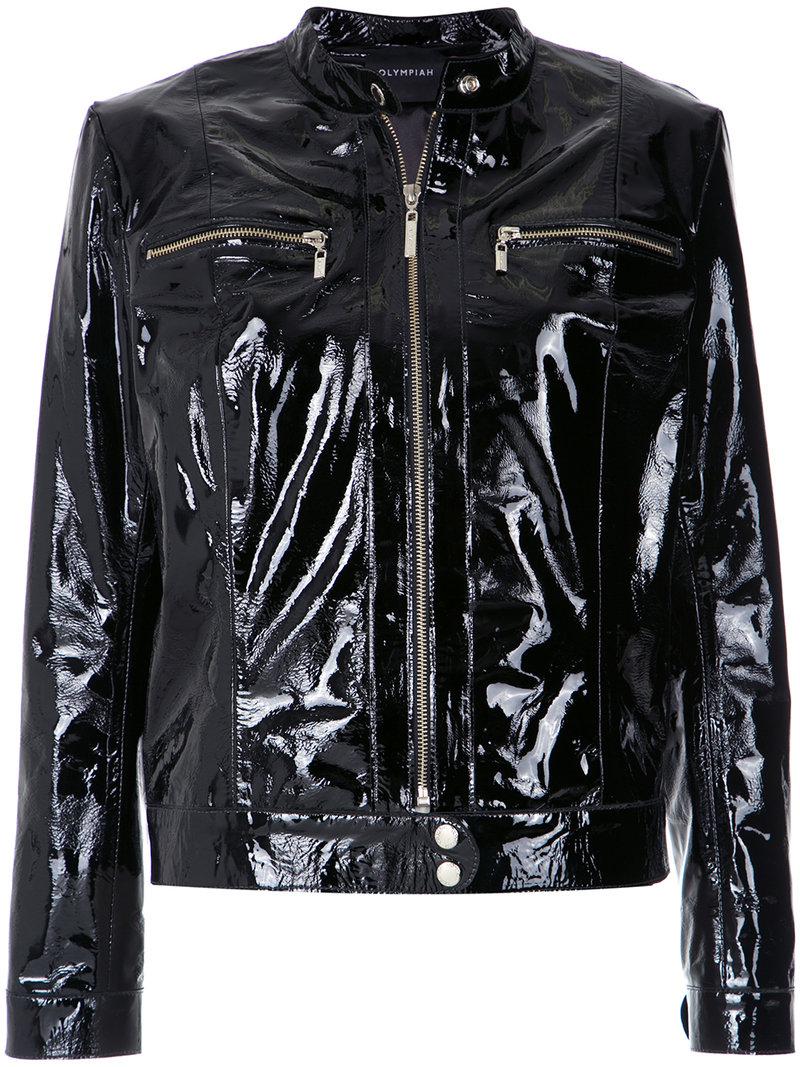 Olympiah Patent Leather Jacket in Black - Lyst