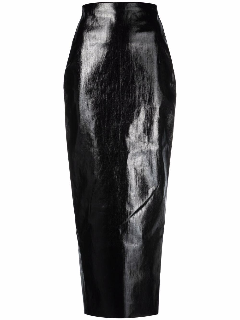 限定1台ケース付 Rick Owens アニマルフリーレザーペンシルスカート ブラック ご注文後