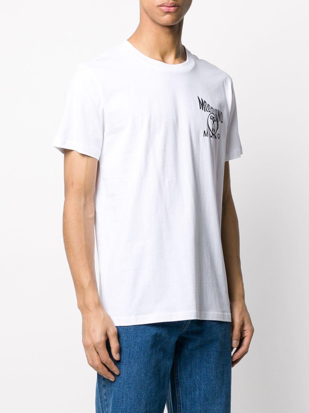 Moschino Cotton Milano Logo-print T-shirt in White for Men - Save 31% ...
