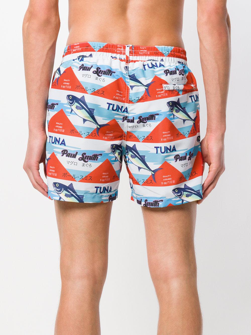 Synthetic Tuna Print Swimming Shorts 