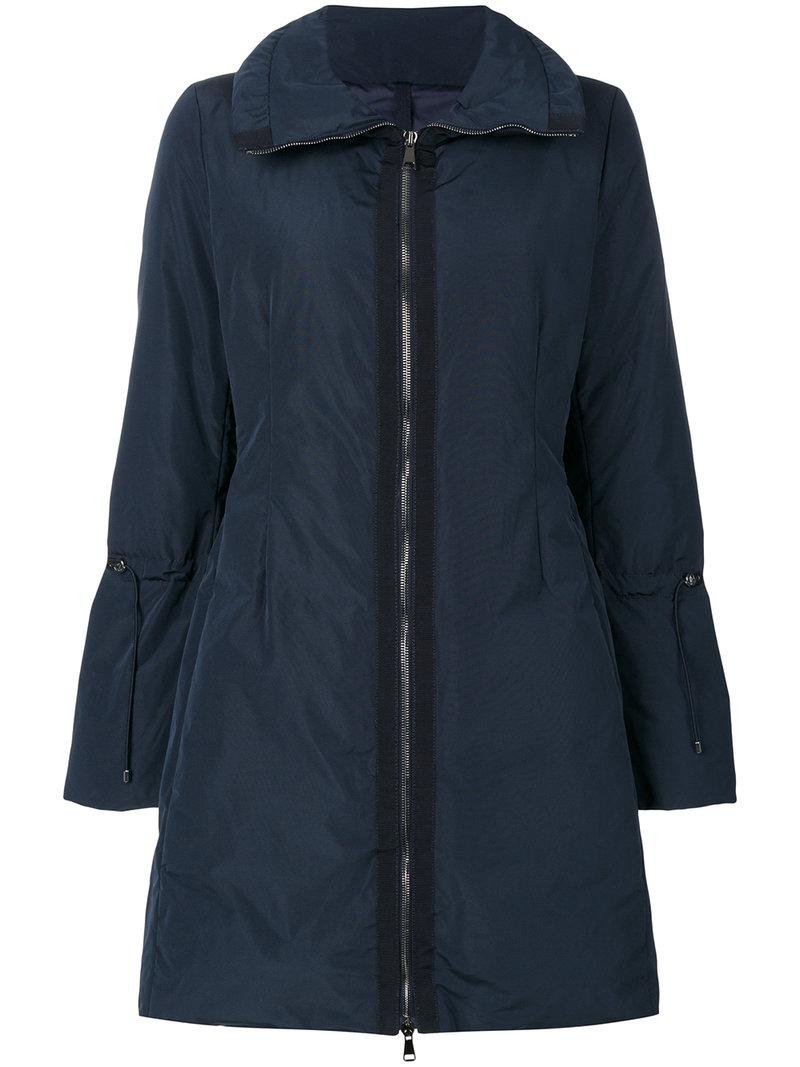 Moncler Synthetic Marine Coat in Blue - Lyst