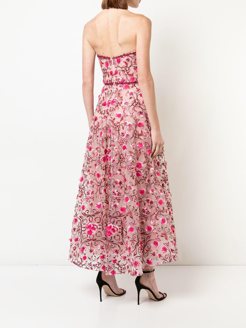 Marchesa Notte Fl Embroidered Dress In Pink Lyst Marchesa Notte Pink Fl Embroidered Dress Lyst View Fullscreen