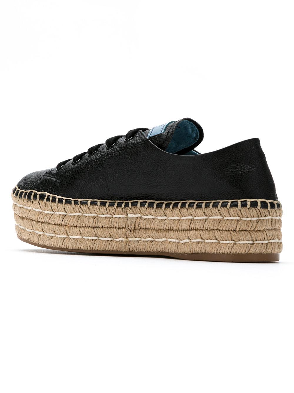 prada espadrille platform sneakers