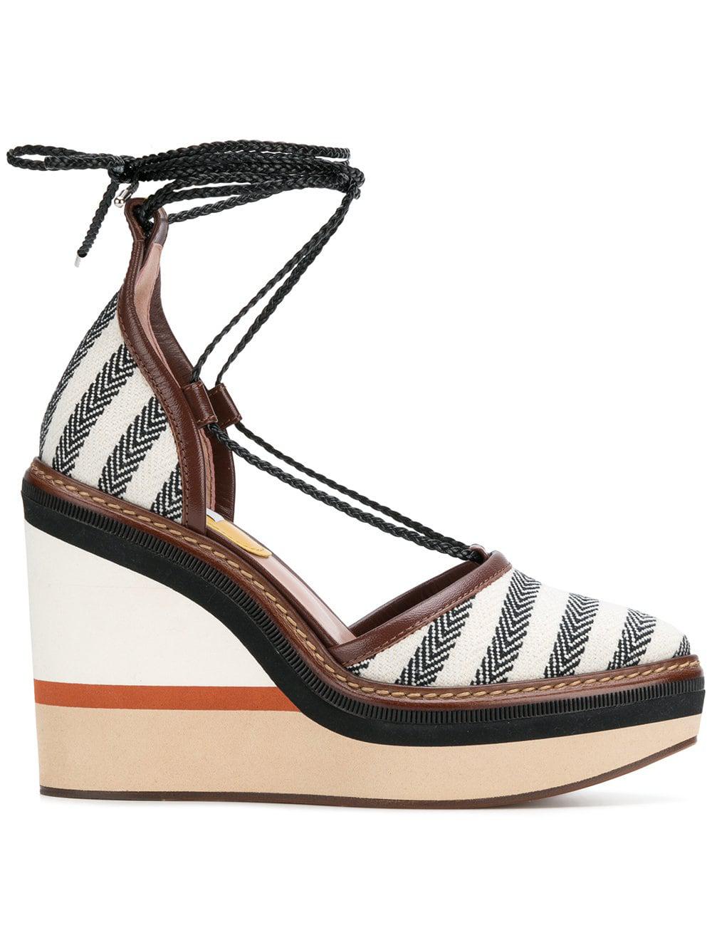 Espadrillas con zeppa 'Arcella'Max Mara in Pelle di colore Bianco | Lyst