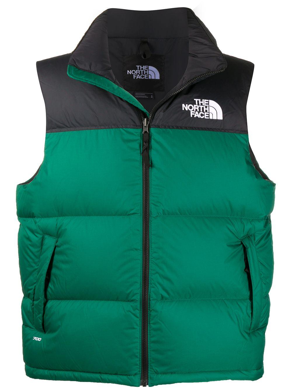 The North Face Puffy Logo Gilet in Green for Men - Lyst