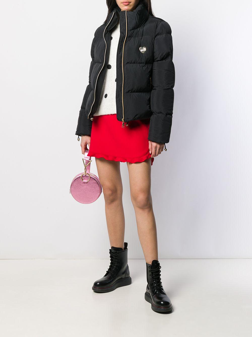 Love Moschino Synthetic Panelled Down Jacket in Black - Lyst