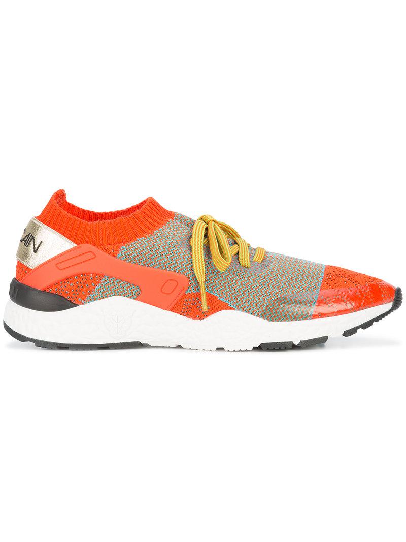 Baskets basses en tricot Marc Cain en coloris Orange - Lyst