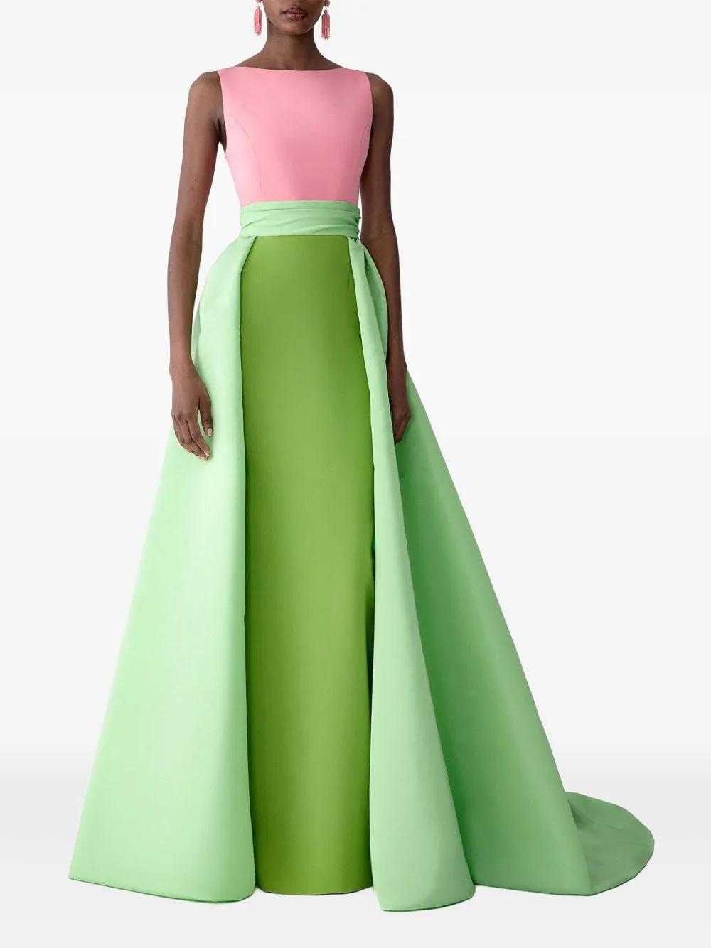 Carolina Herrera Boat-Neck Maxi Dress in Green | Lyst Carolina Herrera Boat-Neck Maxi Dress in Green | Lyst
