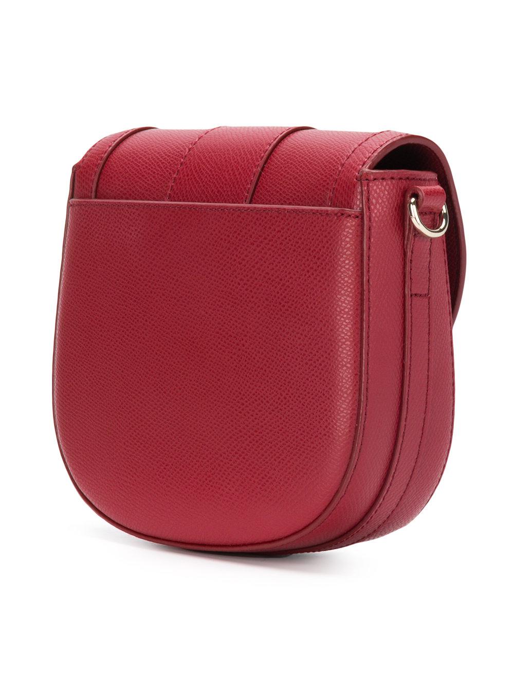 DKNY Leather Round Crossbody Bag in Red Lyst