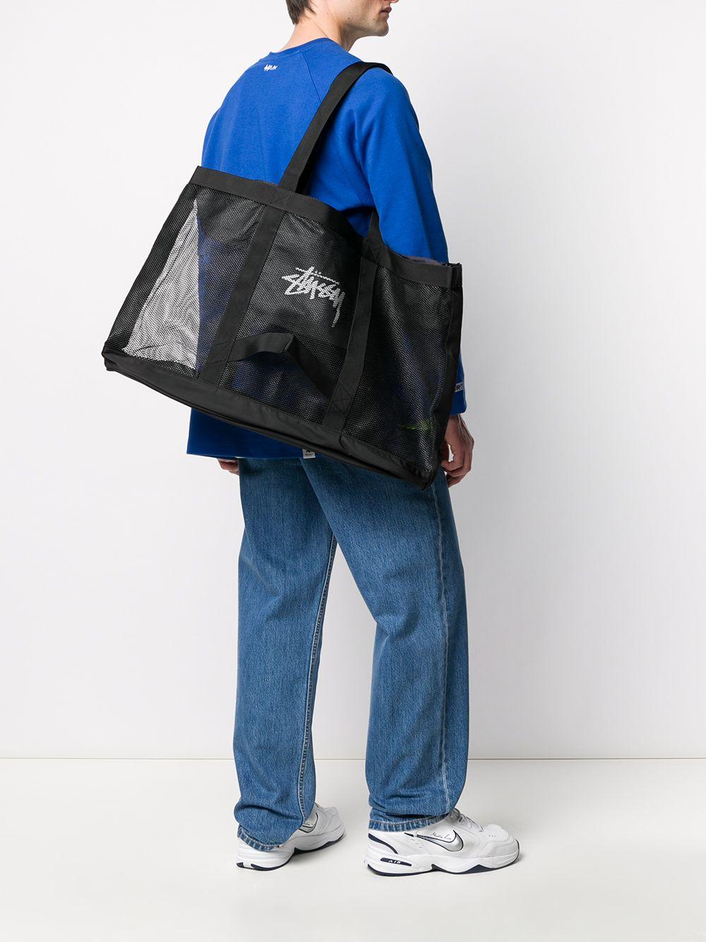 Stussy Sheer Mesh Tote Bag in Black for Men | Lyst