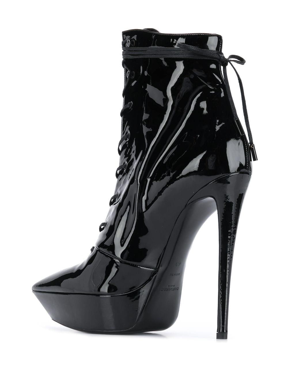 saint laurent betty lace up boots