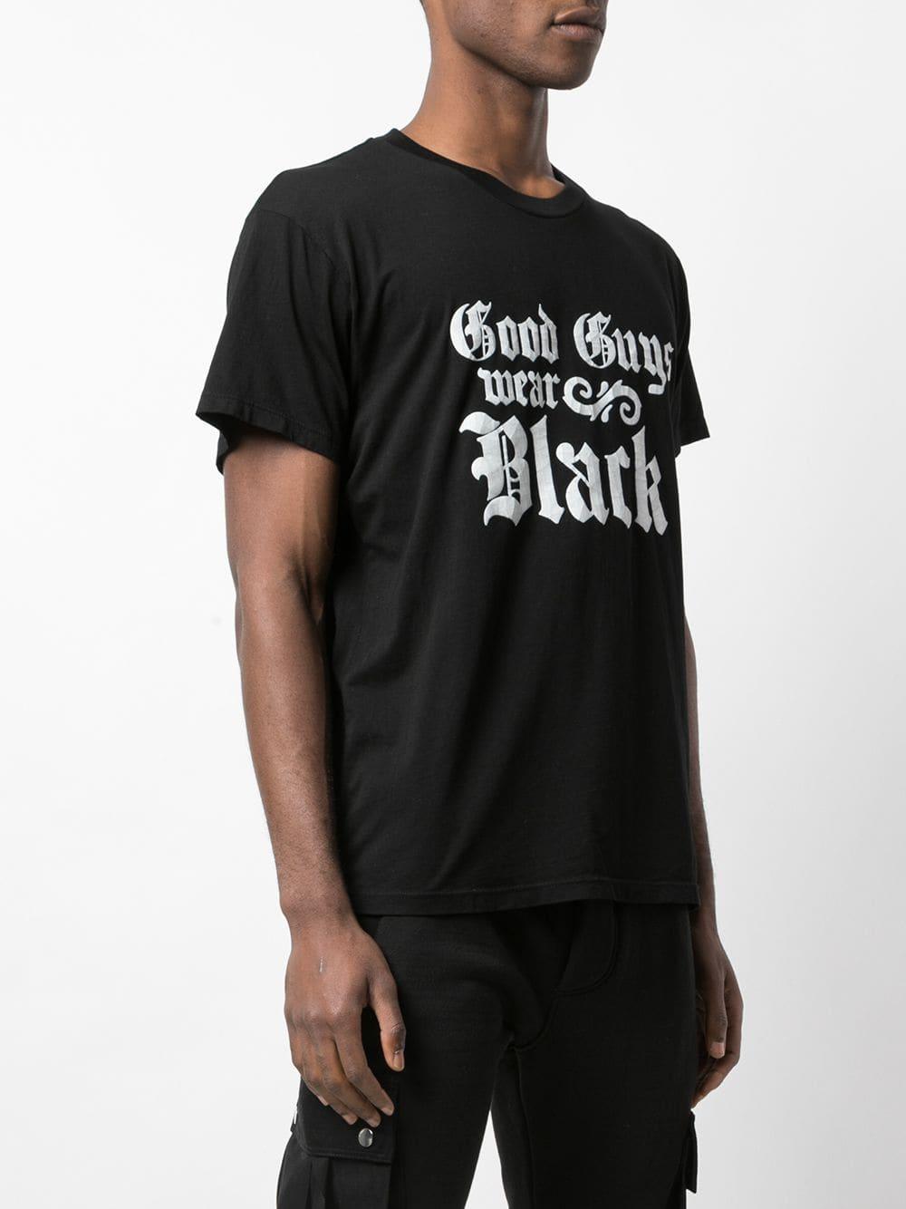 Amiri Cotton Good Guys Wear Black Print T-shirt for Men - Lyst