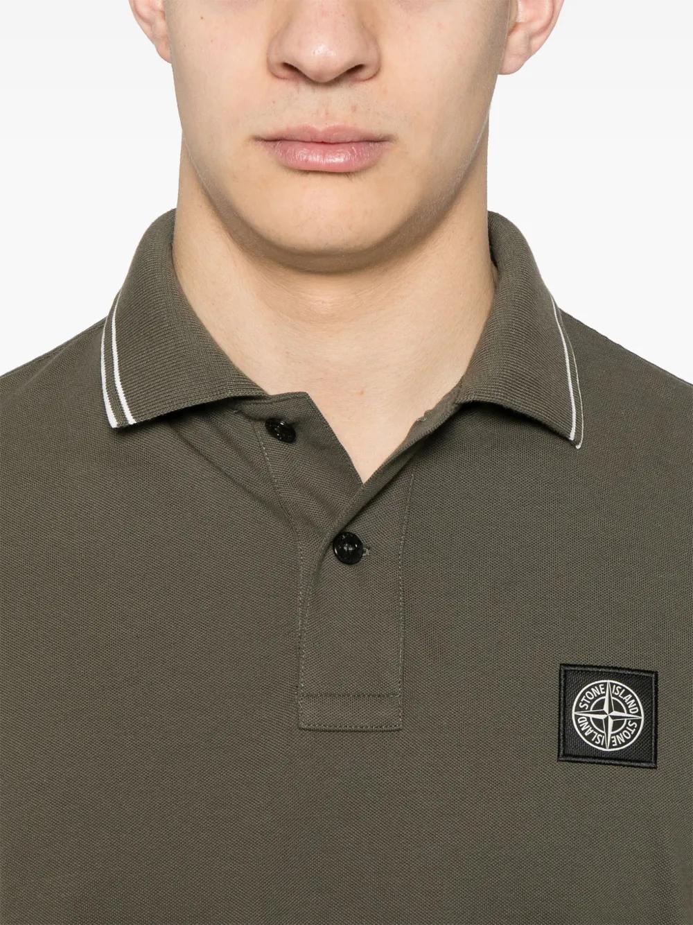 Stone Island Polo With Logo in Green for Men Lyst UK