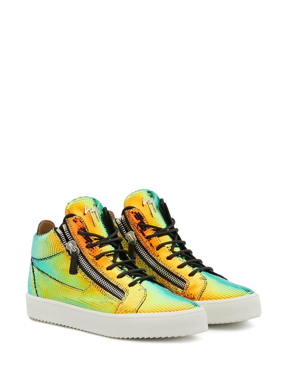 giuseppe zanotti orange sneakers