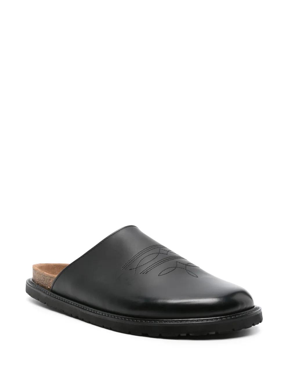 Hender Scheme Comfy Cheak Leather Slides in Gray | Lyst
