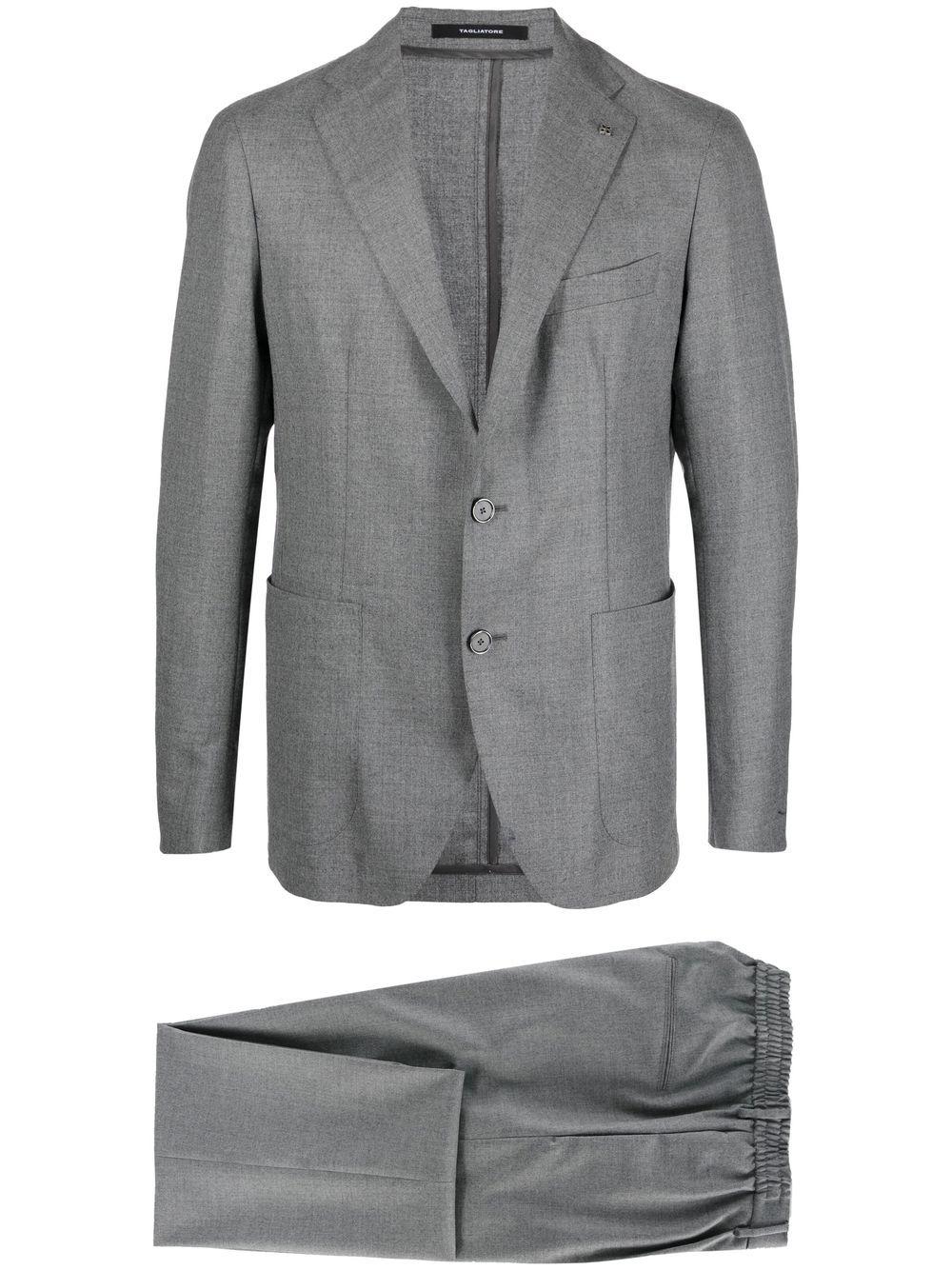 Herren Bekleidung Anzüge Zweiteilige Anzüge Tagliatore Wolle Einreihiger Anzug in Grau für Herren 