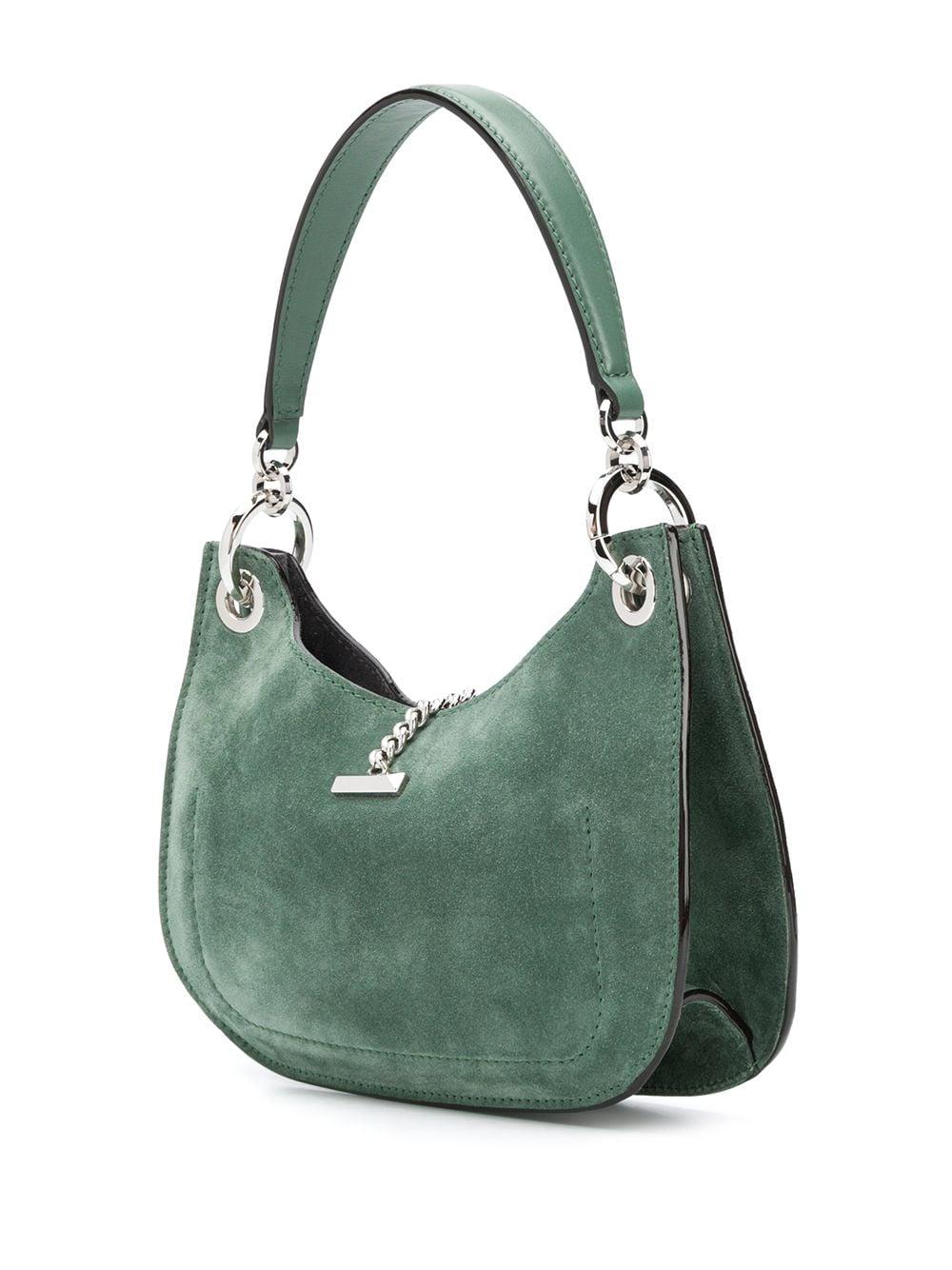 Jimmy Choo Suede Small Varenne Shoulder Bag in Green - Lyst