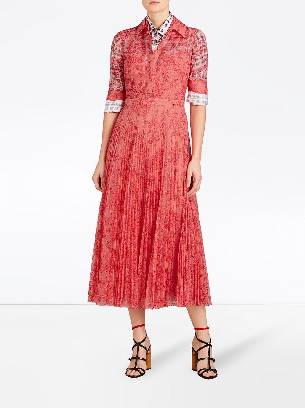 burberry pink lace dress