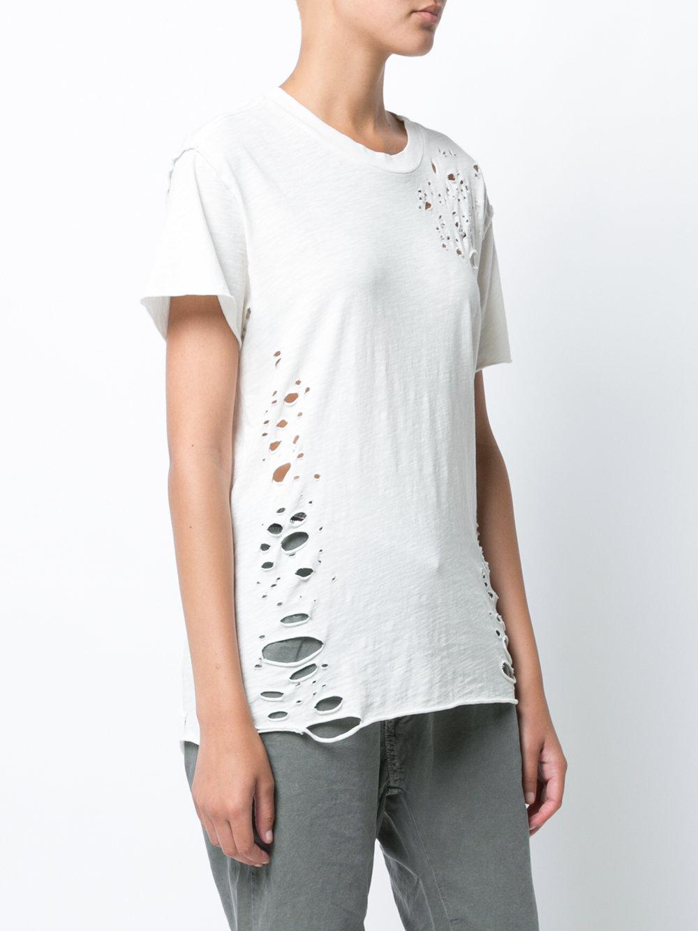 distressed white shirt