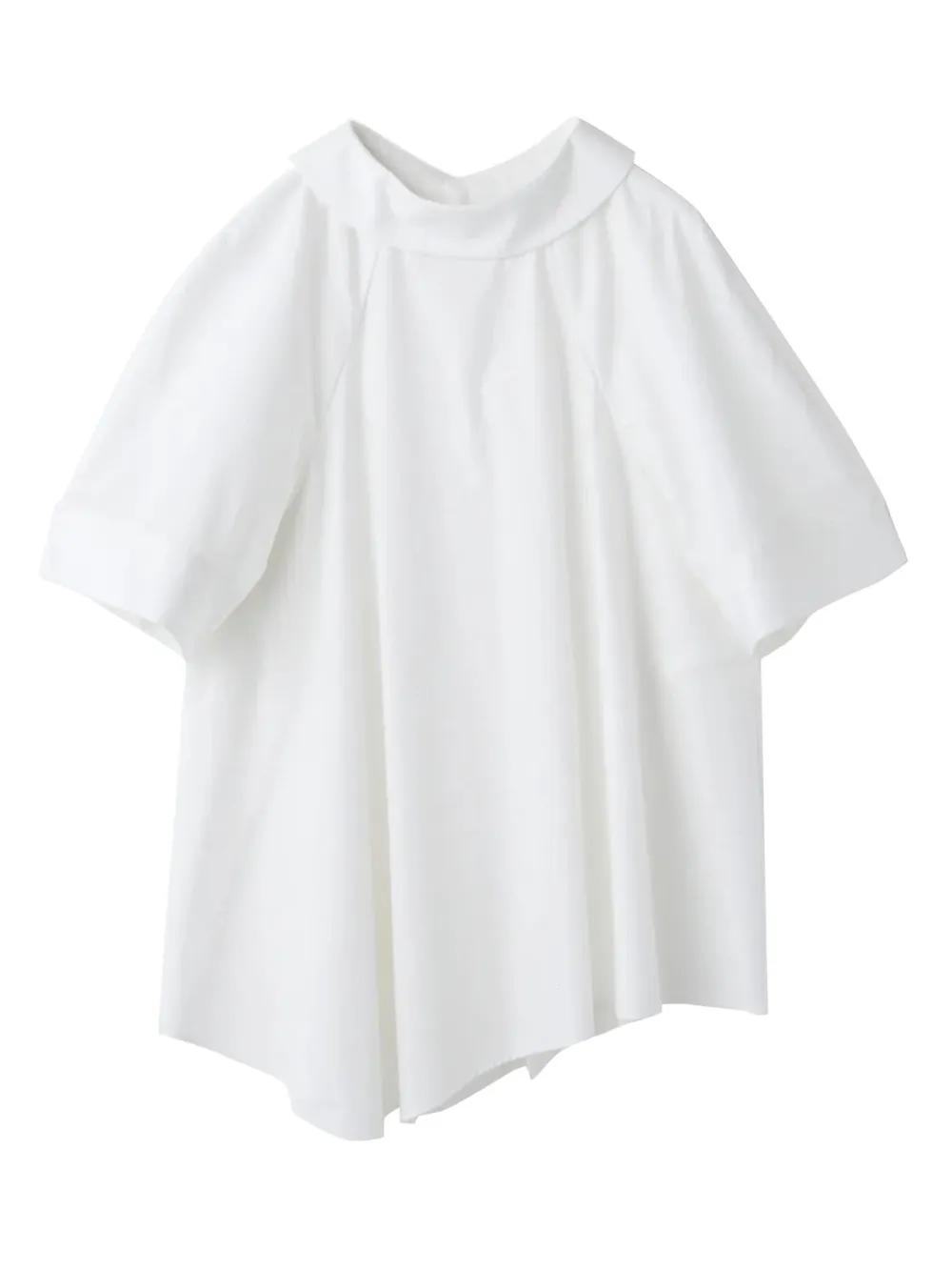 ENFOLD LAYERED HALF‐SLEEVES SHIRT WHITE 25SS】ENFOLD エンフォルド / LAYERED HALF‐SLEEVES SHIRT