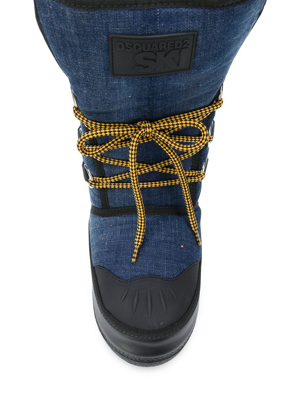 DSquared² Leather After Ski Boots in Blue for Men Lyst