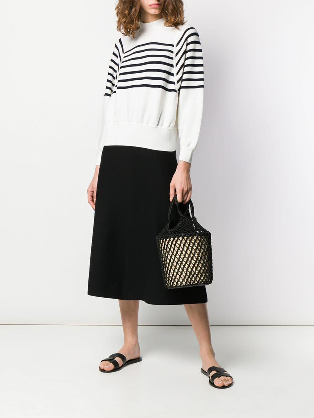 Molli Striped Knit Jumper in White | Lyst