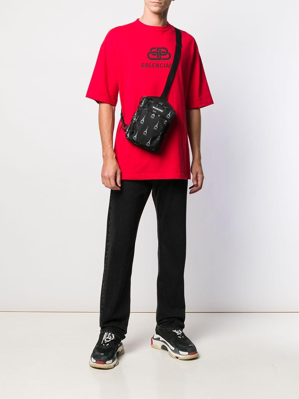 Balenciaga Explorer Crossbody Messenger Bag in Black for Men Lyst