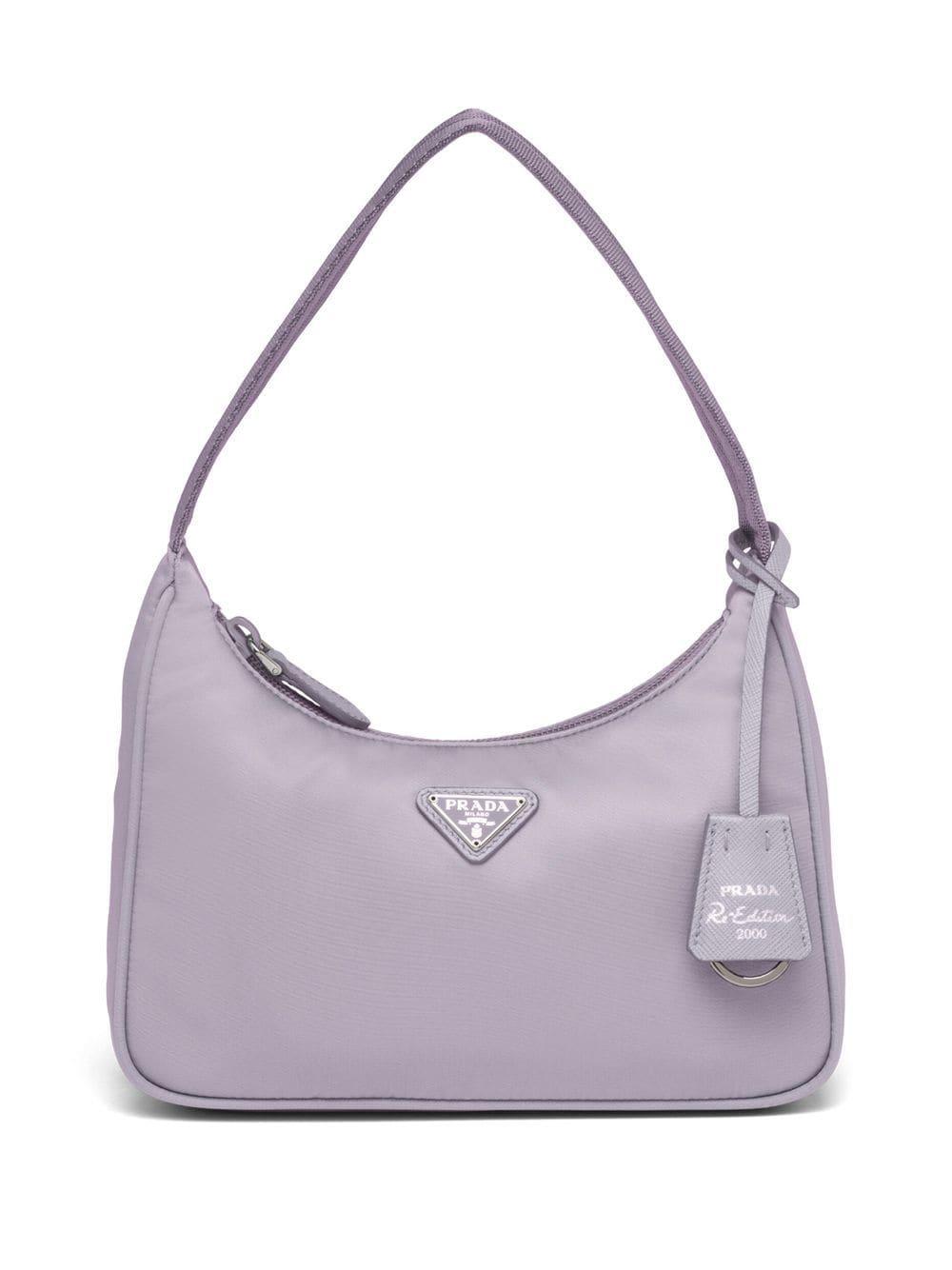 Prada Logo-plaque Mini Bag in Purple | Lyst