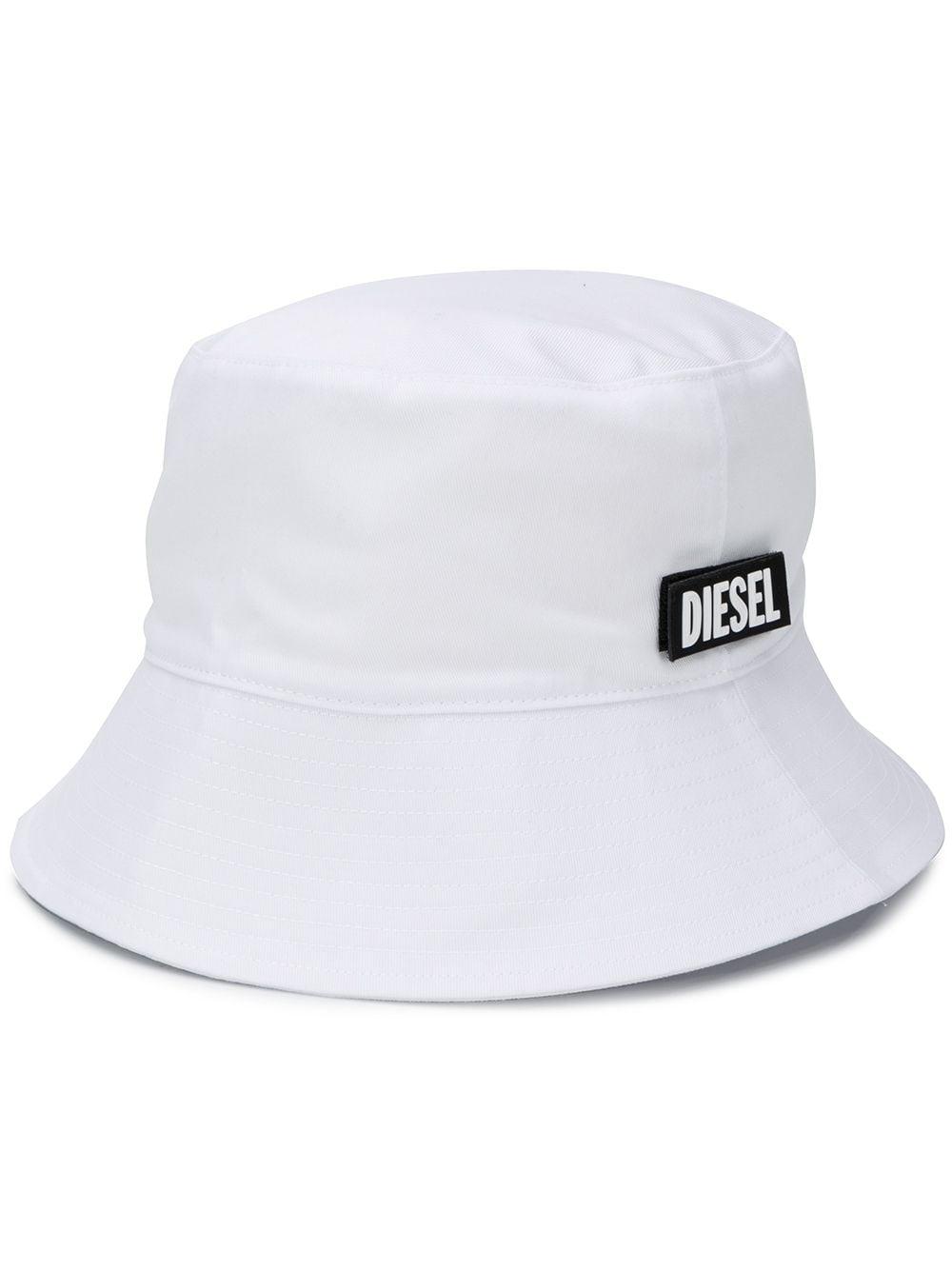 DIESEL Cotton Logo Patch Bucket Hat in White for Men - Lyst