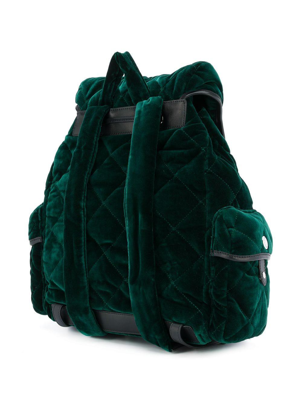 Sonia Rykiel Leather Le Oyster Quilted Backpack in Green - Lyst