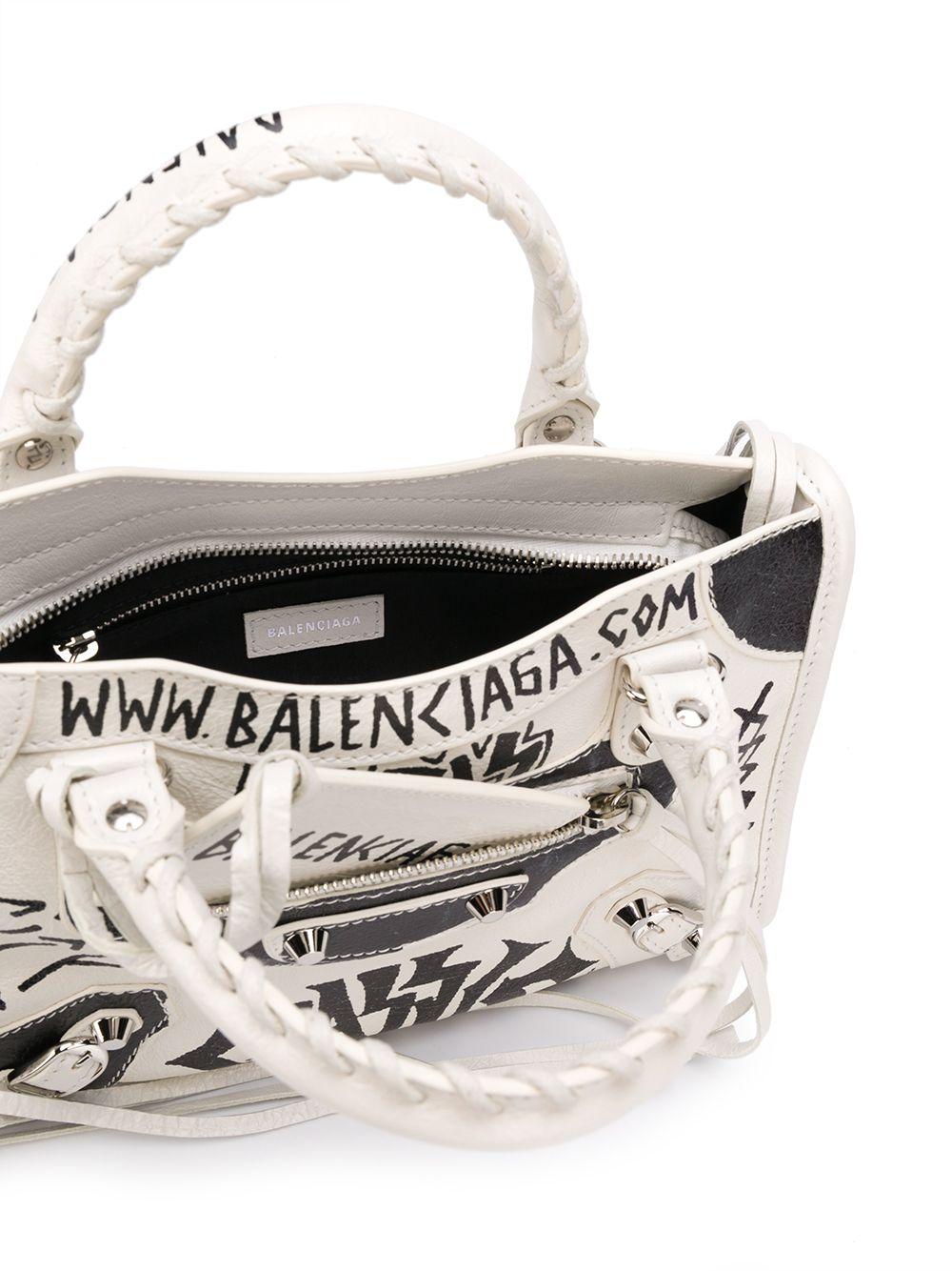 Balenciaga Classic City mini graffiti-printed leather bag - BOPF