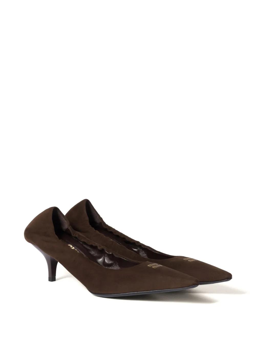 Miu Miu Suede Pumps in Brown | Lyst