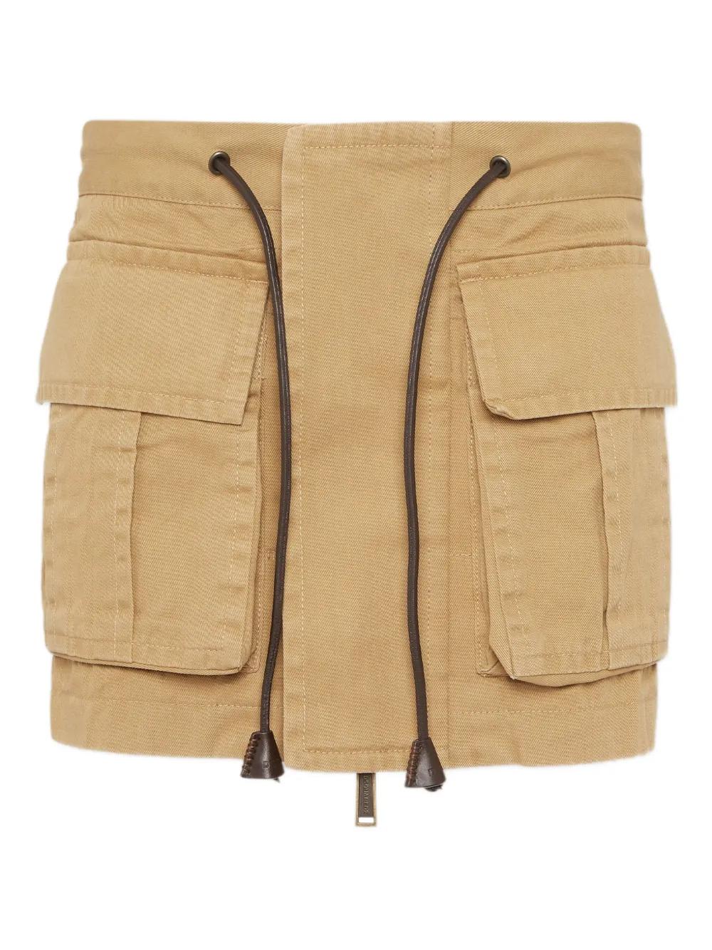 【関税&送料込】Dsquared Khaki Canvas Mini Skirt DSquared² Skirts for Women | Online Sale up to 80% off | Lyst