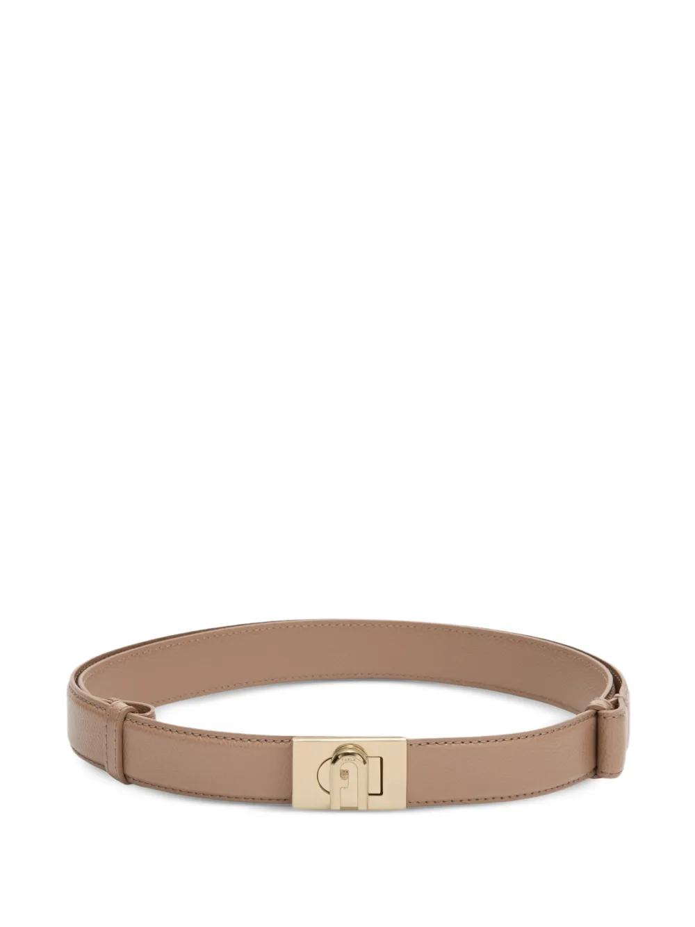 Furla 1927 Adjustable Buckle Belt in Natural | Lyst display picture 3