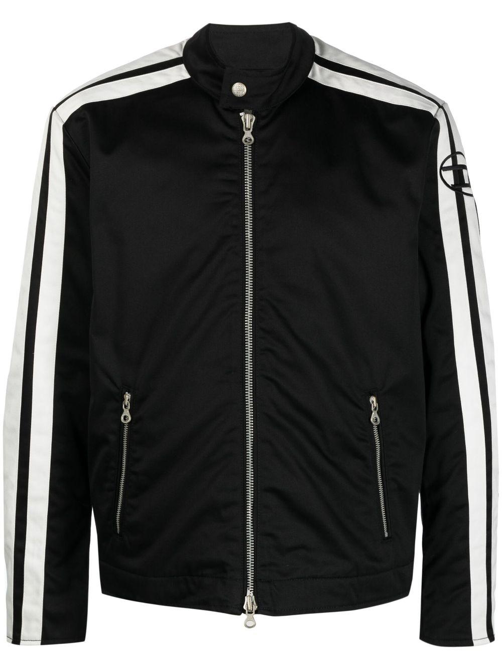 入荷なう J-beck DIESEL Embroidered-logo Men for Black in Jacket Biker ジャケット・アウター