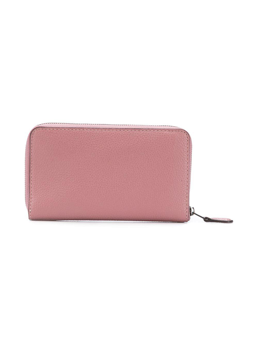 COACH Leather Hearts Medium Zip Wallet in Pink & Purple (Pink) | Lyst