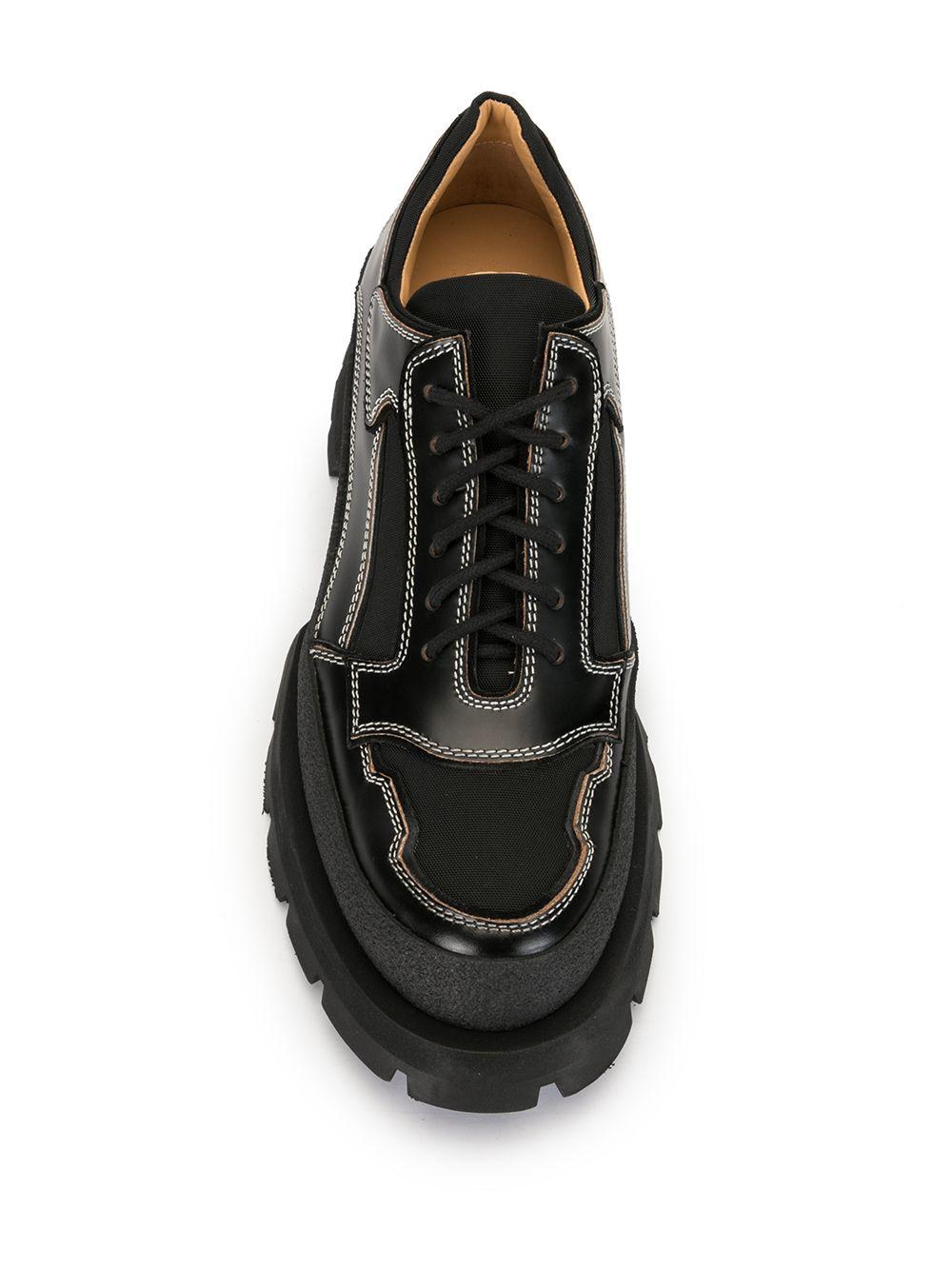 Jil Sander Leather Derby Lace Up Shoes in Black for Men - Lyst