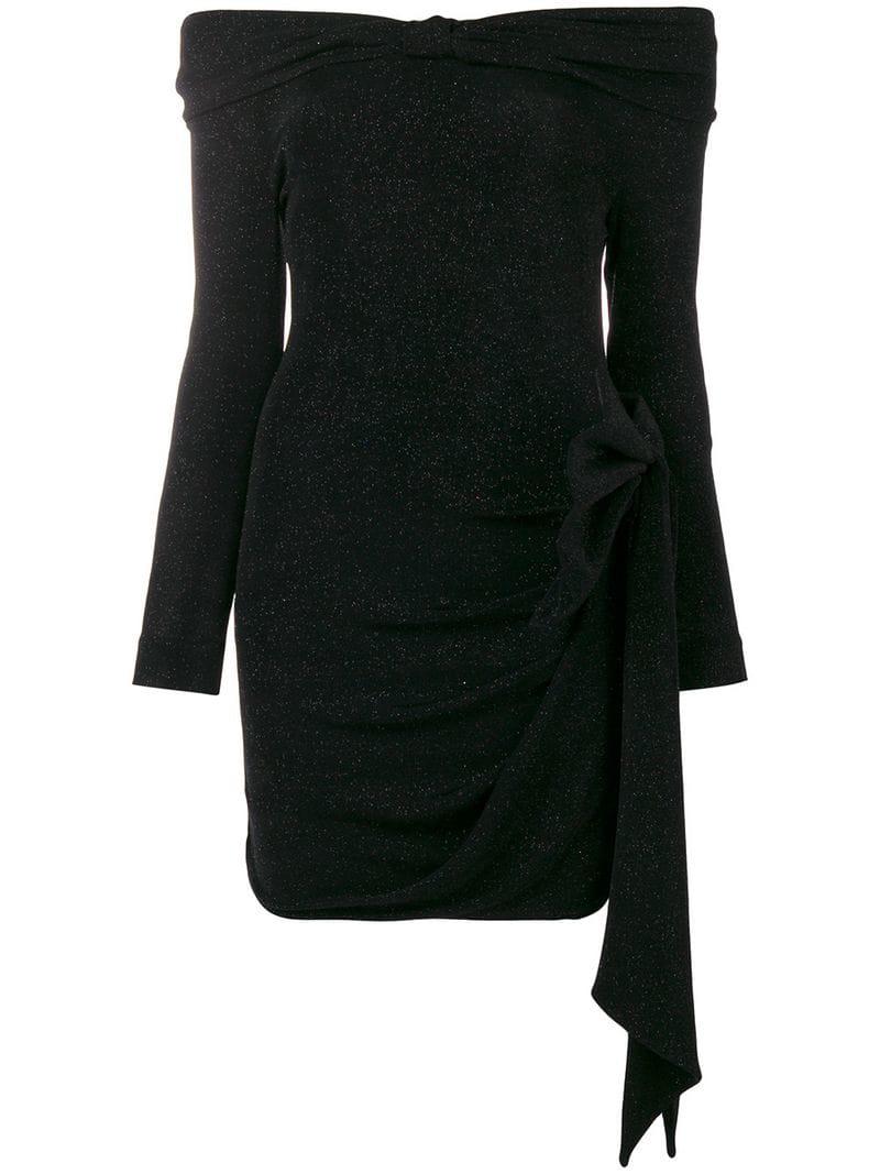 Redemption Synthetic Off The Shoulder Short Dress in Black - Lyst