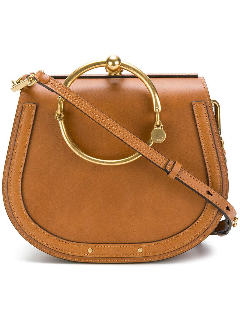 Chloé Leather Nile Shoulder Bag in Brown Lyst