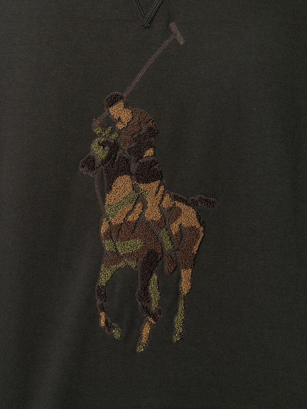 Polo Ralph Lauren Camouflage Horse Logo Sweatshirt in Black for Men Lyst