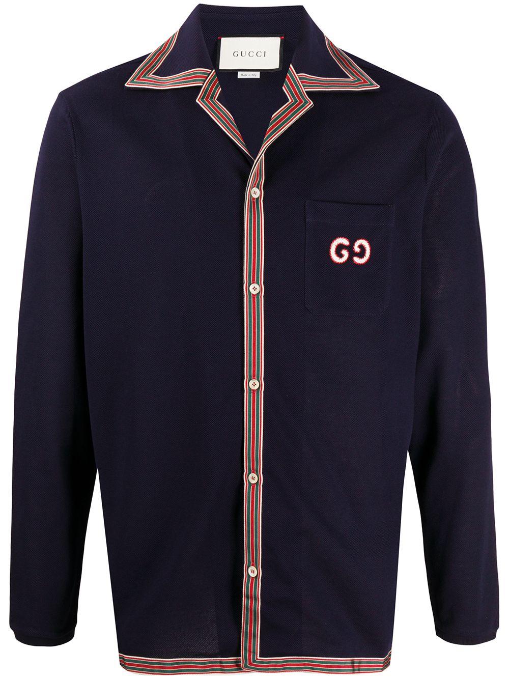 Gucci Cotton Long-sleeved Polo in for Men - Lyst